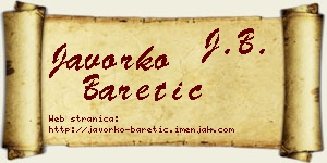 Javorko Baretić vizit kartica